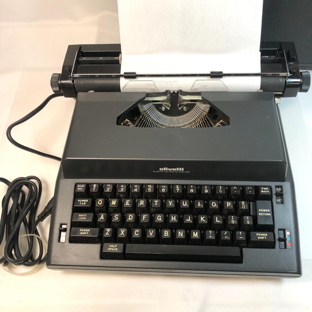 タイプライター、オリベッティ LETTERA　38 電動　動作確認済　スペイン製