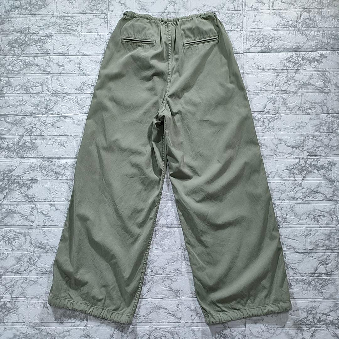 TICCA コットンカーゴパンツ カーキ ドローコード ミリタリーパンツ ワイド