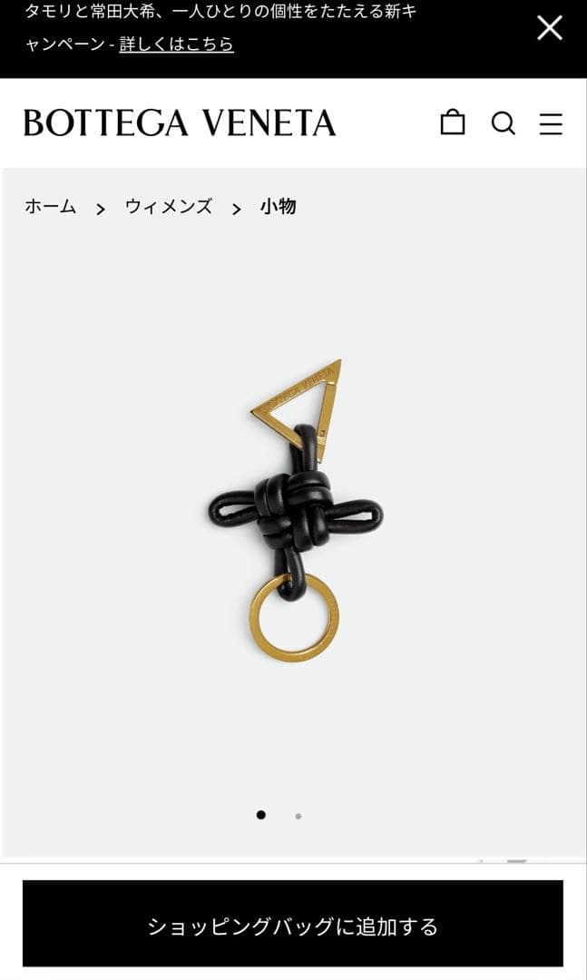 【希少品】【美品】BOTTEGA VENETAトライアングルキーリング