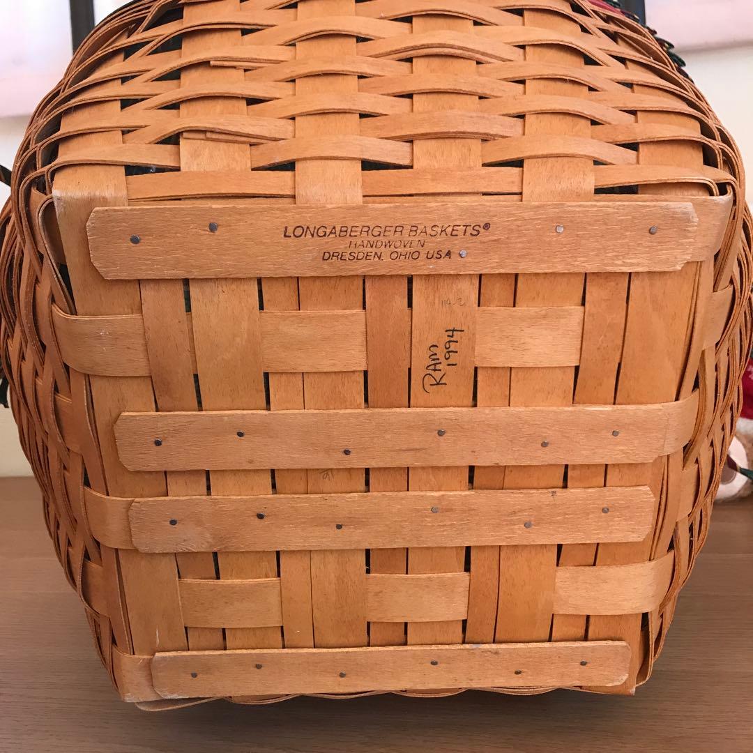大きなかご　ロンガバーガー　レア　蓋付き　バスケット　アンティーク