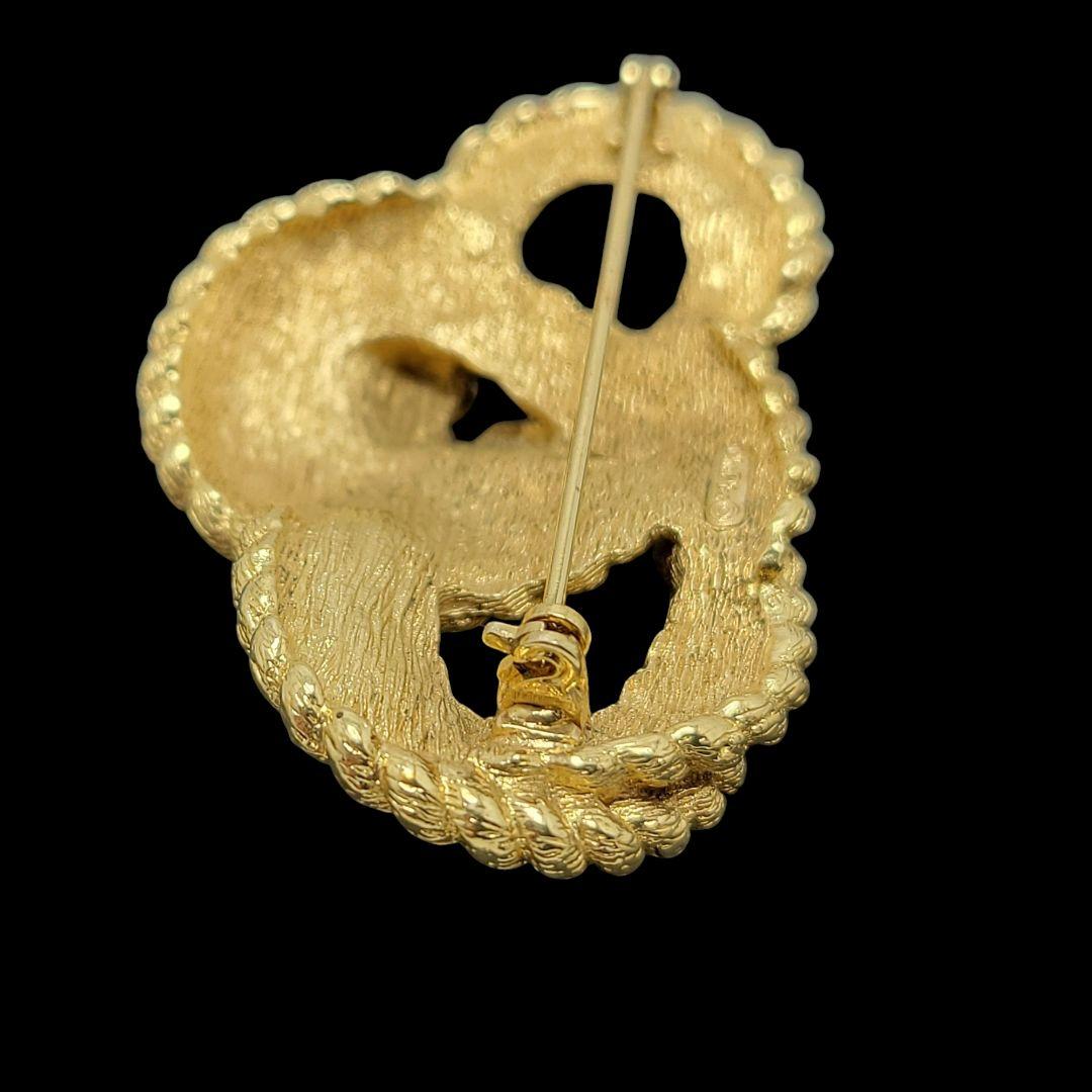 Christian Dior ブローチ ロープ ノット ゴールド