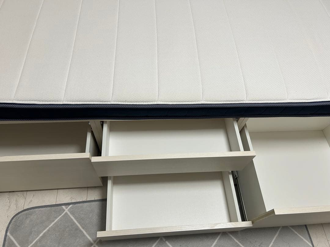 セミダブル ベッドフレーム+マットレス ニトリ(アザン3 チェスト40) ベッド