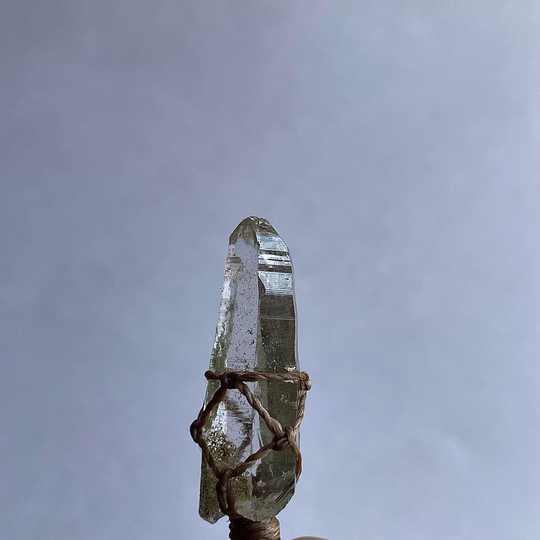 ヒマラヤ水晶 ガネッシュヒマール ＊ マクラメペンダント ネックレス 35