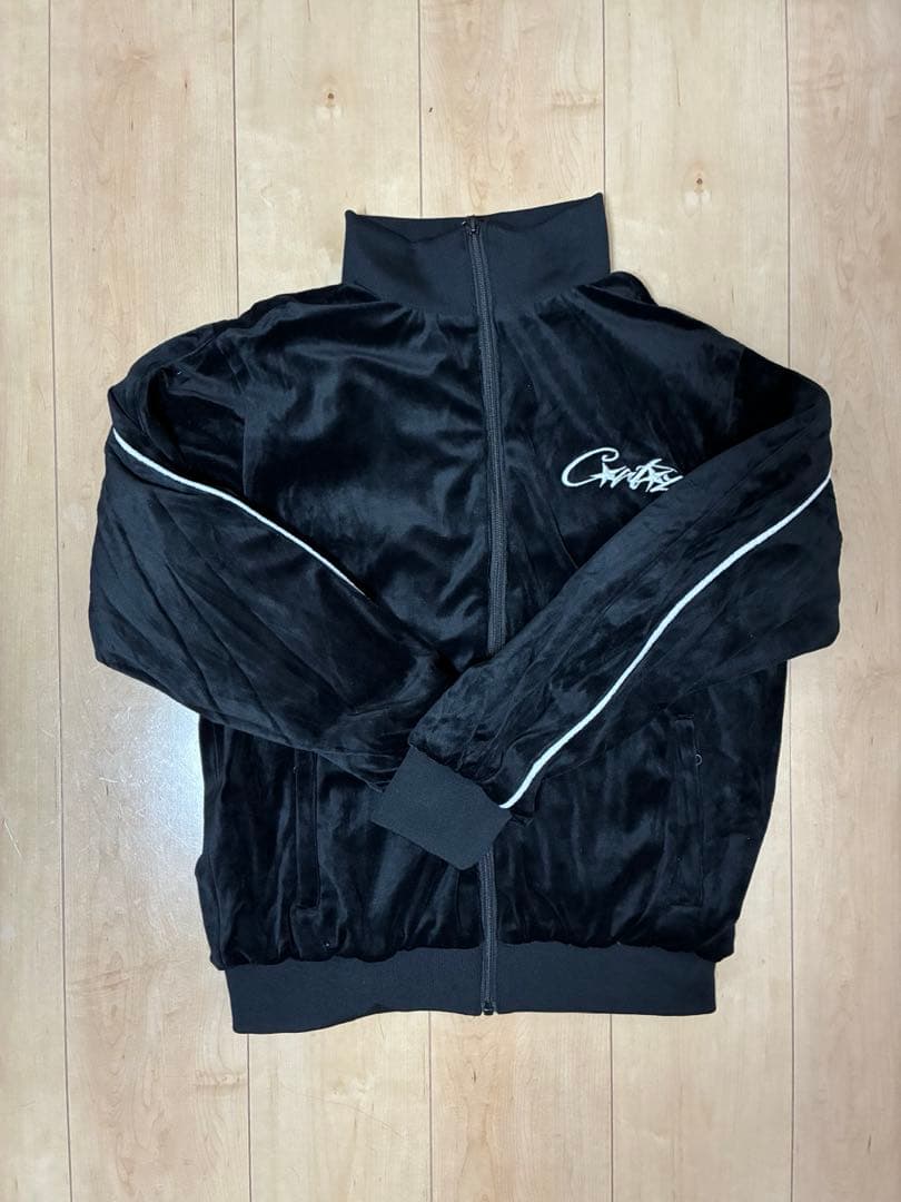 即日発送　corteizセットアップ ベロア　ブラック　Sサイズ　コーテイズ