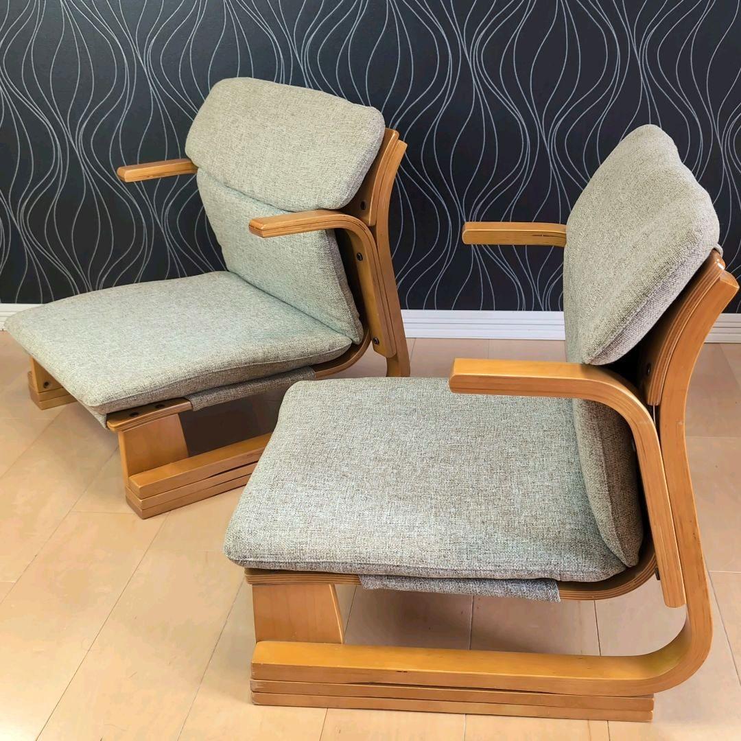 楽座椅子 通販生活 カタログハウス 新日本木工 2脚 セット