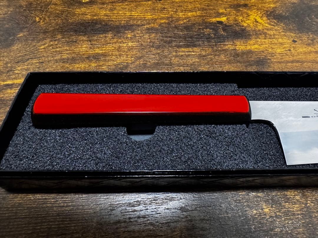 景清 KAGEKIYO 白紙一号 漆赤呂 和牛刀 (240mm)