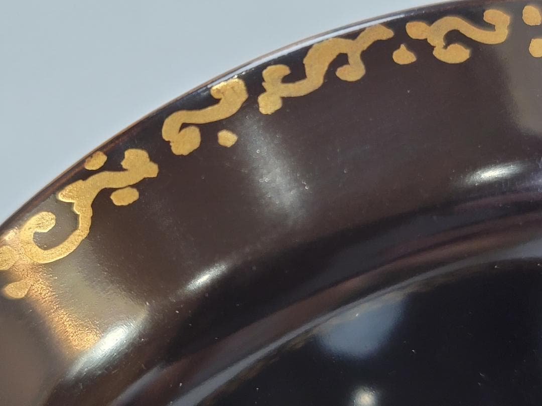 煎茶 時代 蒔絵 碗台 一対