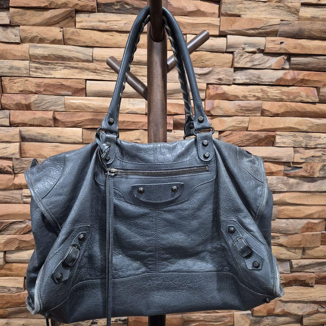 BALENCIAGA　グレー　ワーク　バック