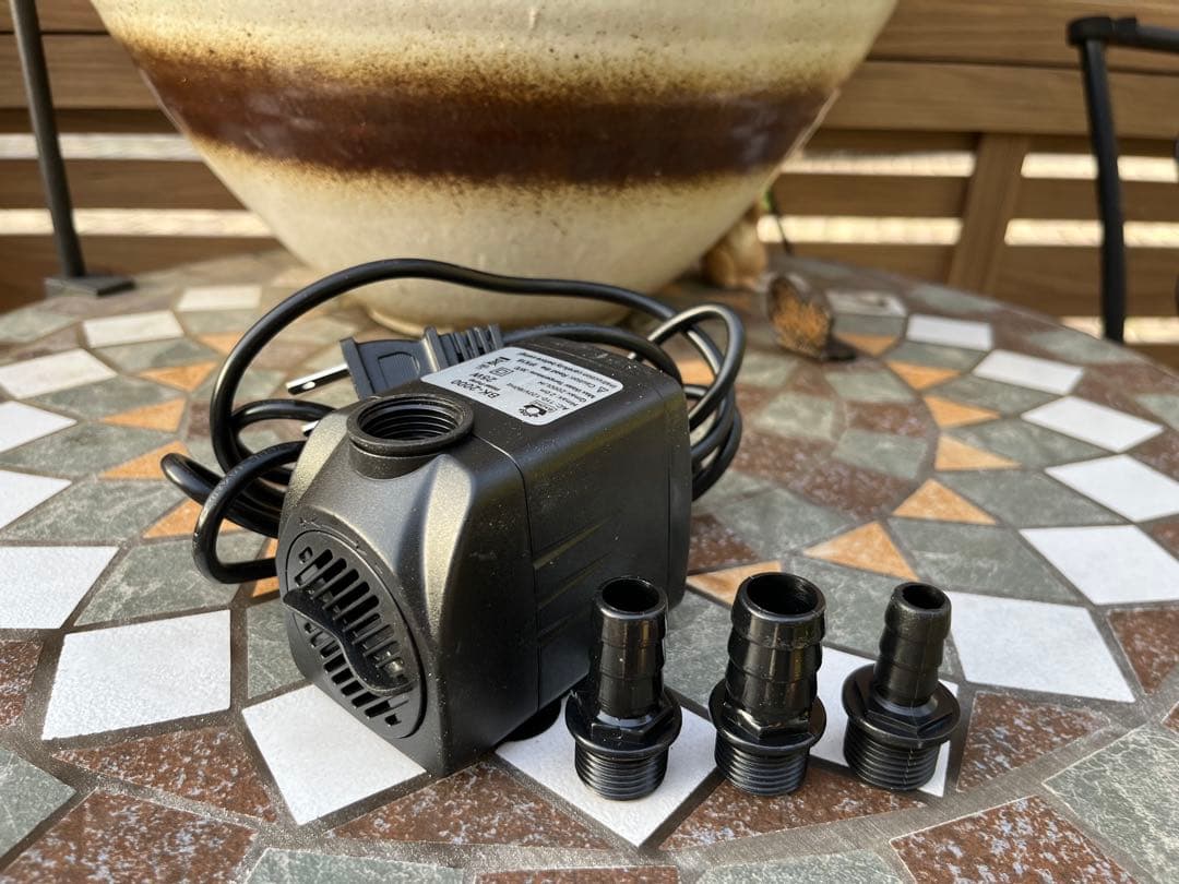 水中ポンプ2種以上ろ材2段付き　水槽池ろ過フィルター　オーバーフロー濾過器装置