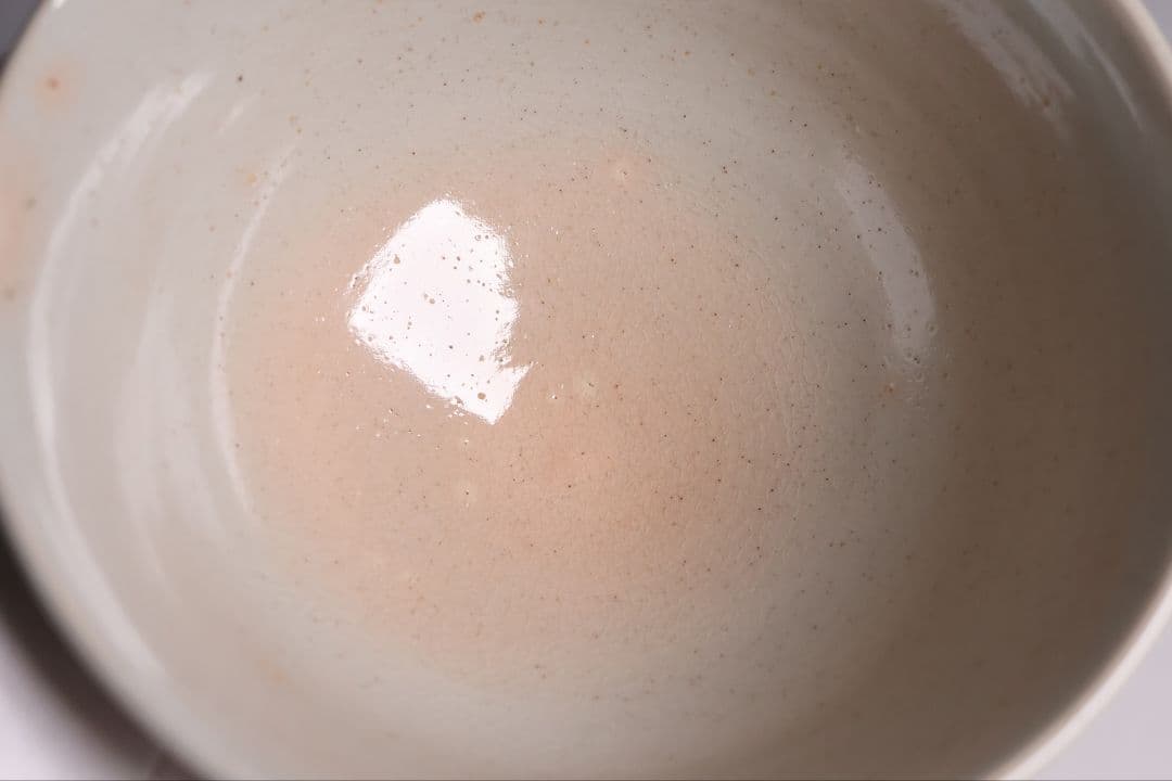 茶道具 十四代 朝日豊斎 井口海仙書付 菖蒲 鉄絵 茶碗 朝日焼 共箱【MB87