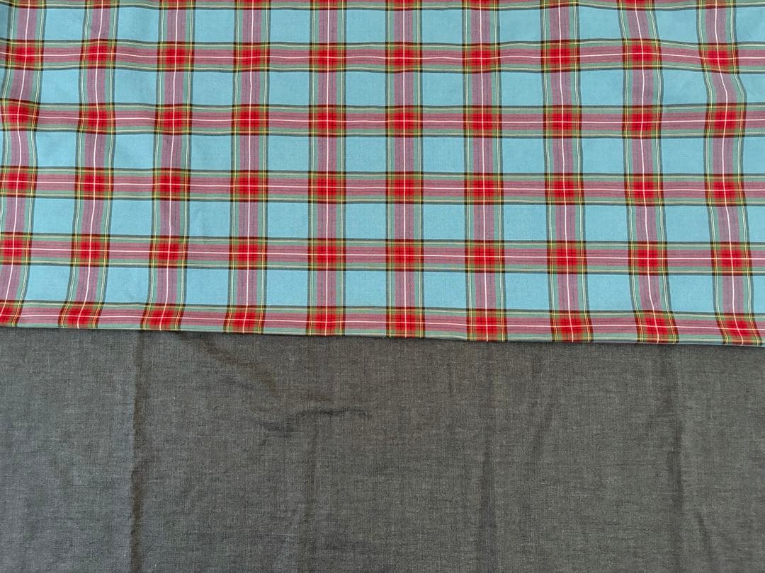 片身替え　着物　浴衣　お仕立て　チェックとデニム