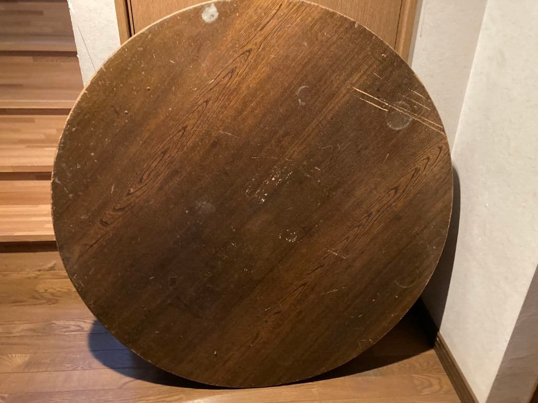 【昭和レトロ】大型 丸ちゃぶ台（直径108cm高さ30cm座卓）
