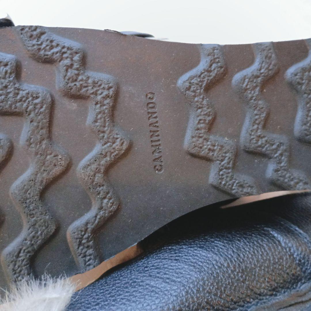 専用　CAMINAND ブラック ファー サンダル 23cm スリッポン