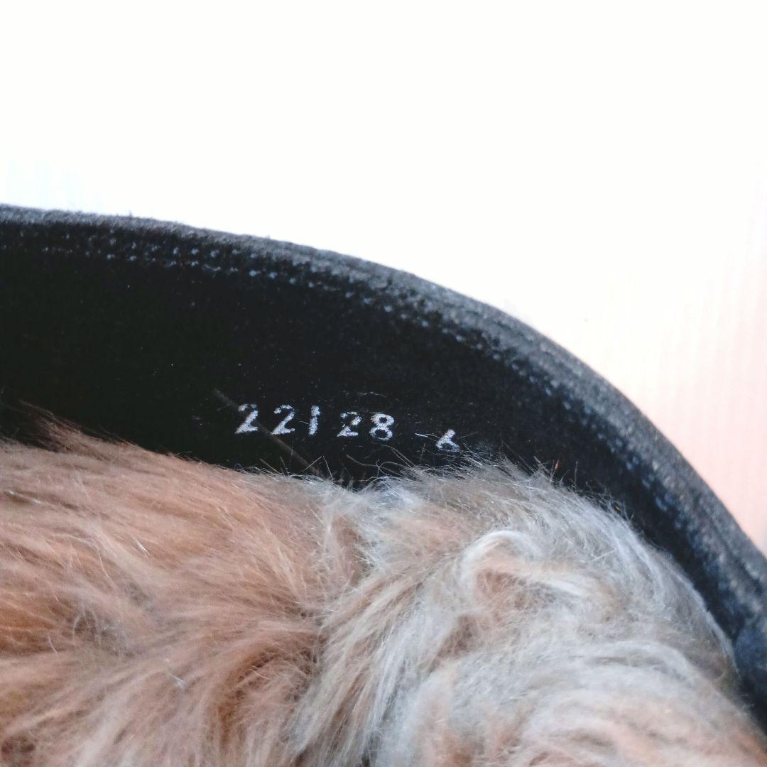 専用　CAMINAND ブラック ファー サンダル 23cm スリッポン