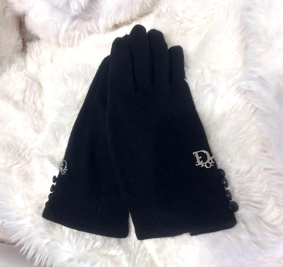 Christian Dior カシミヤ100%手袋 黒　ブラック