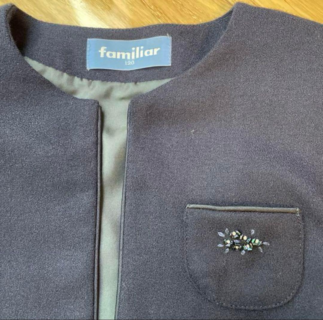 ら*ー様 ファミリア　フォーマル　セットアップ　120❤️入学式　卒園式