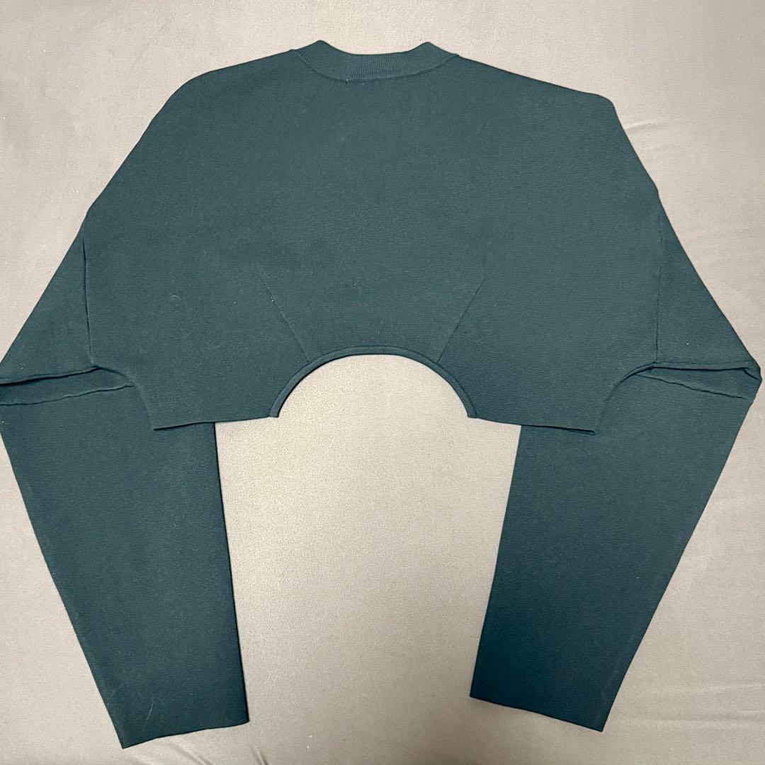 【美品】UN3D.イレギュラーヘムショートニットカーディガン　 サイズ36