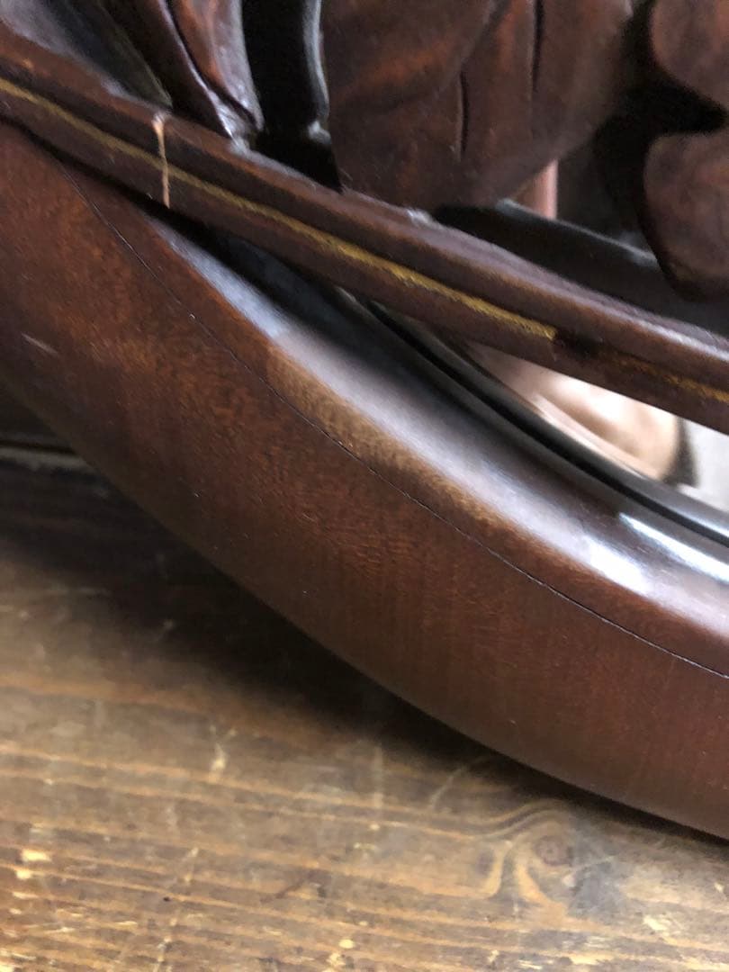 A 壁掛けミラー　壁掛けインテリア　木彫り　アンティーク調　ヴィンテージ　ロココ