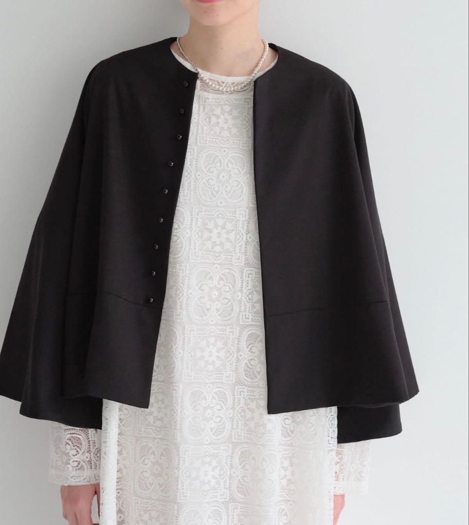 【Du noir】飾りボタンノーカラージャケット