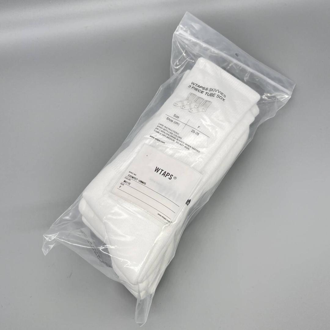 新品 WTAPS ダブルタップス 3P ソックス 靴下 ホワイト