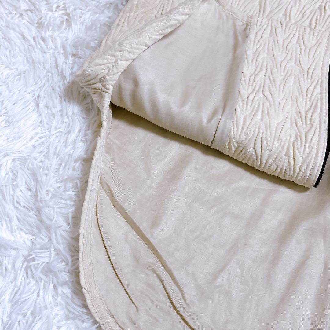 DES PRES ヘリンボーン ジャカード ノーカラー ショートコート ウール混