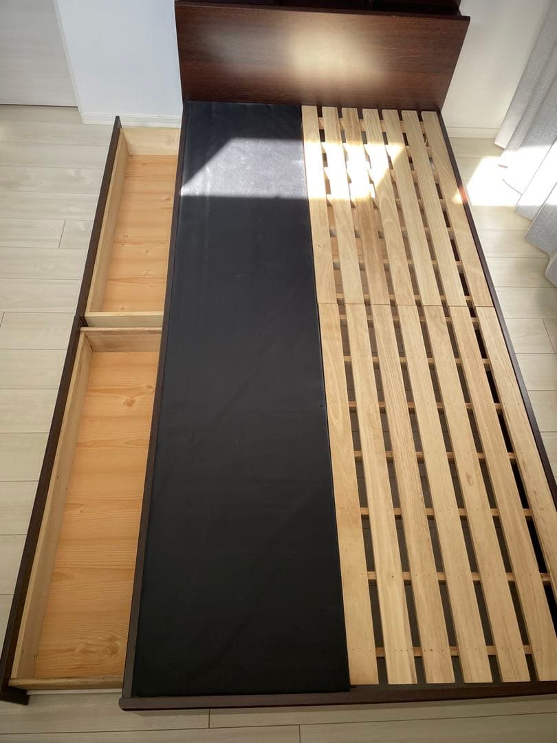 【エママットレス付き】シングルベッド 配送込み