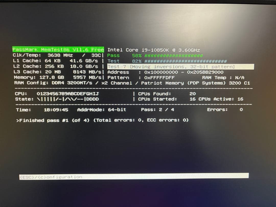 Patriot DDR4-3200 メモリ 32GB×2枚 計64GB