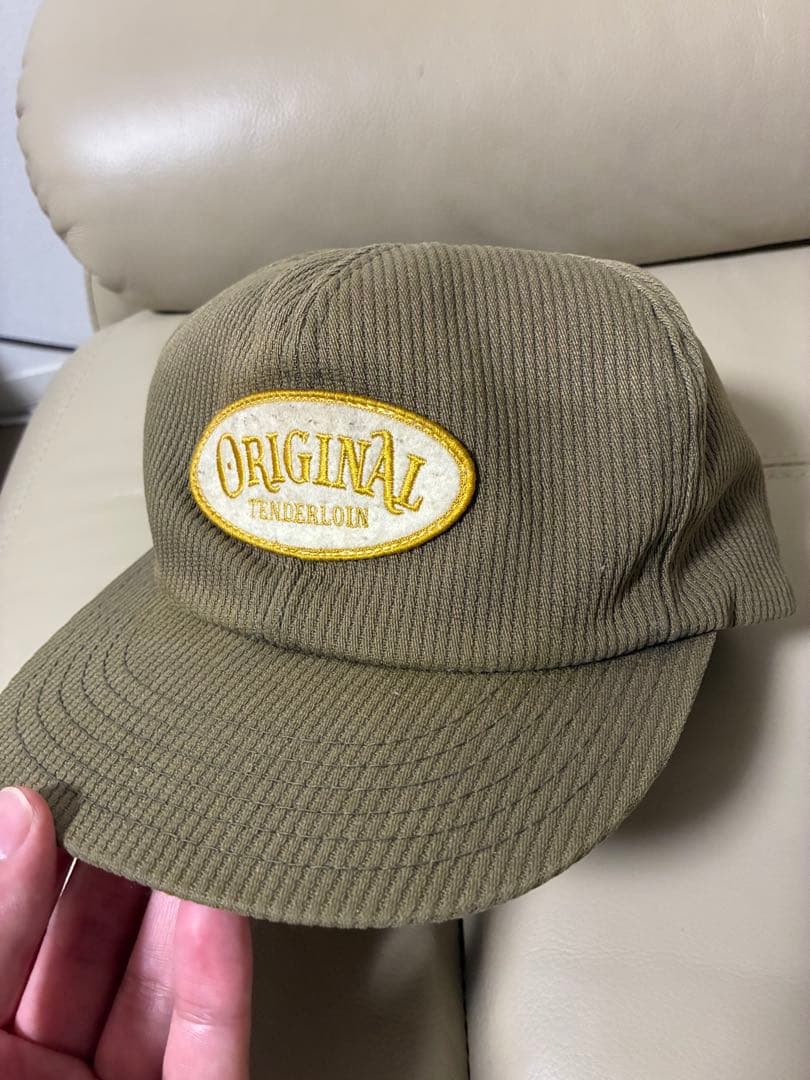 Tenderloin キャップ　オリーブ　コーデュロイ