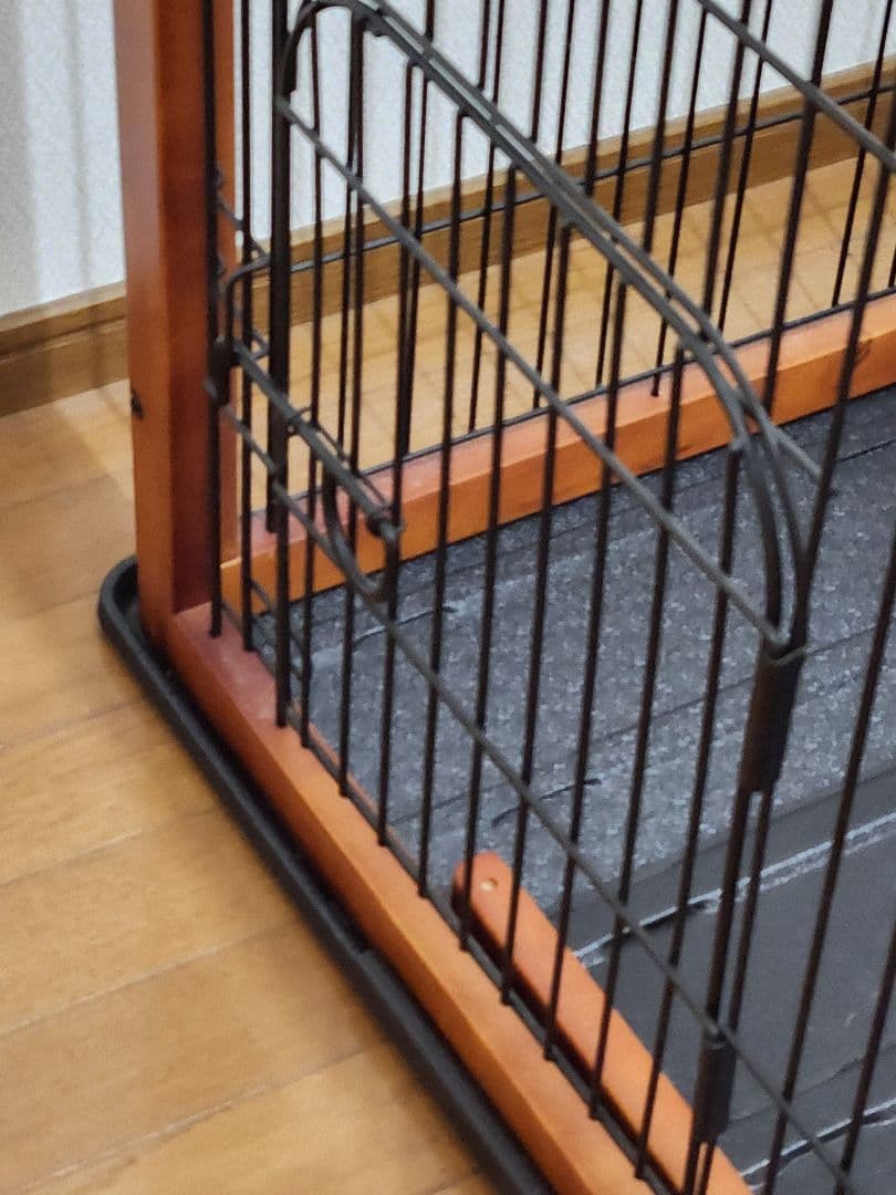 犬用ペットサークル 木製フレーム ブラウン