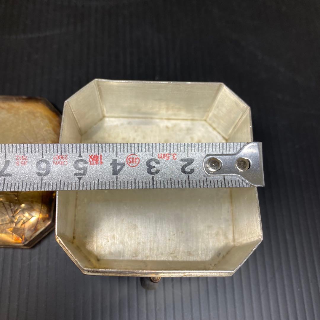 純銀　四足　彫金　ボンボニエール　102g 東さ8-0208☆2F