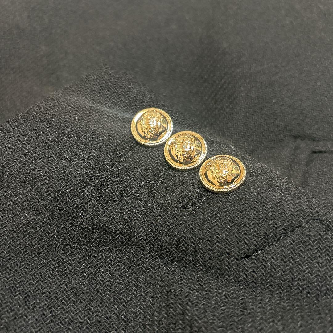 【美品】ZARA ダブルブレスト ナポレオンコート ウール ブラック S