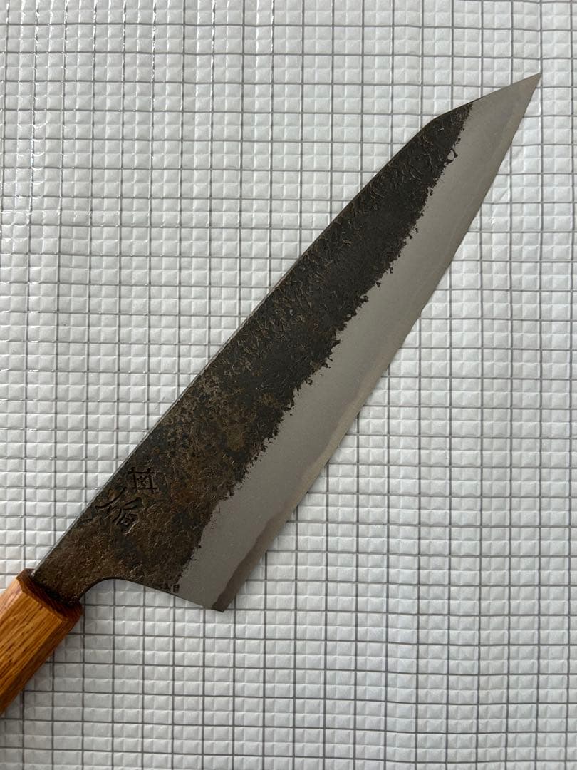 堺孝行 包丁 牛刀 牛刀包丁 焔 紅蓮 安来鋼青紙二号 八角柄 225mm ③