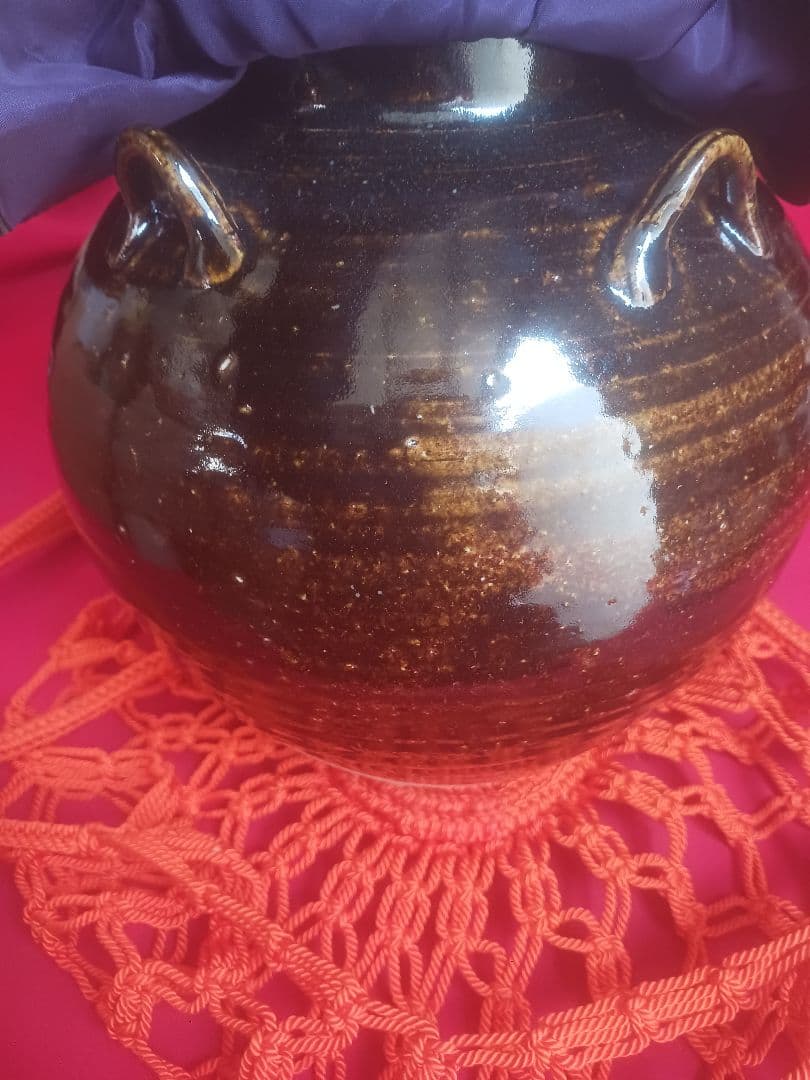 飾壺　高取秞　銘入り　木箱入り　美品