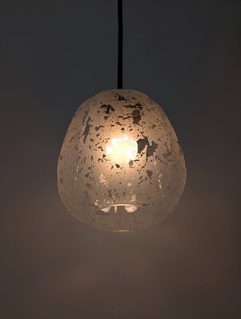 ビンテージ ガラス ペンダントランプ かぼちゃ型 ジャパンディ レトロポップ