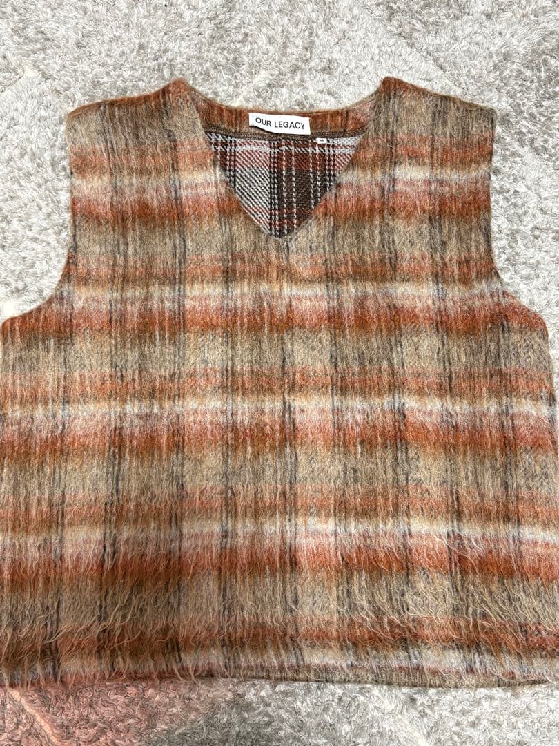 OUR LEGACY Vネックベスト 46 モヘアカーディガン