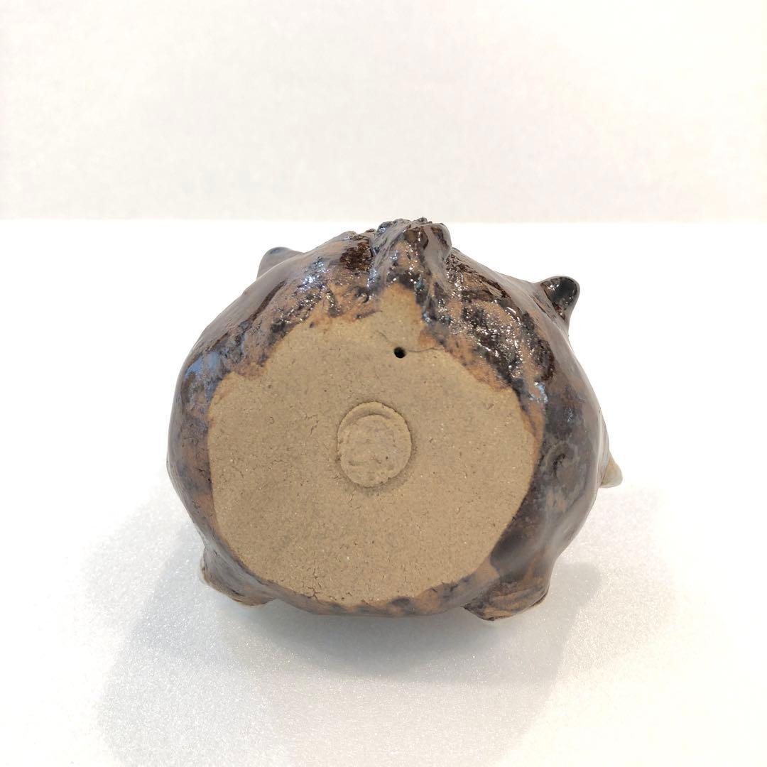 【新品】人気作家 岡村洋子 猫かぶりシリーズ 猪 置物 焼き物