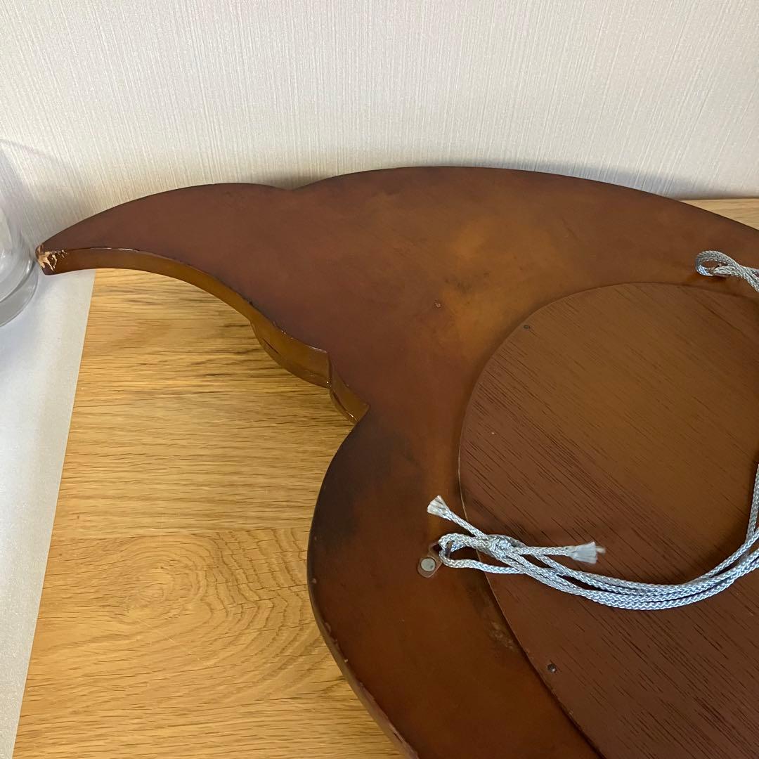 オウム型　壁掛け　木製　ミラー　鏡