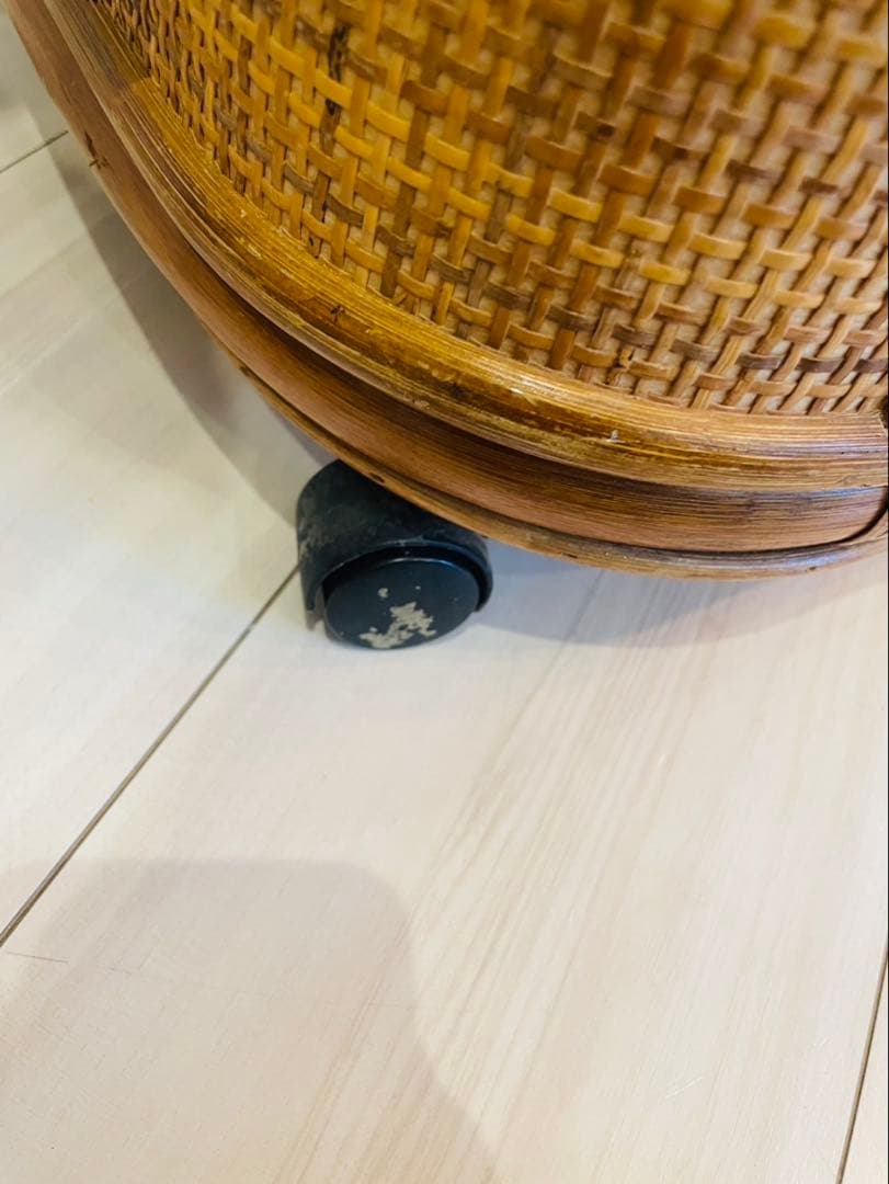 ヴィンテージ ラタン テレビラック 籐家具 収納 昭和レトロ