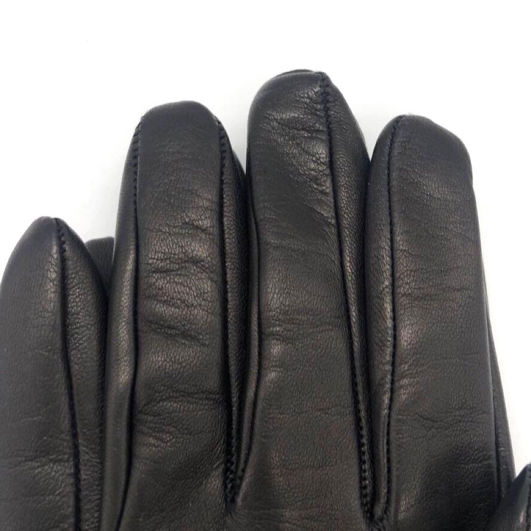 未使用✨ブルガリ レザー　手袋 ブラック
