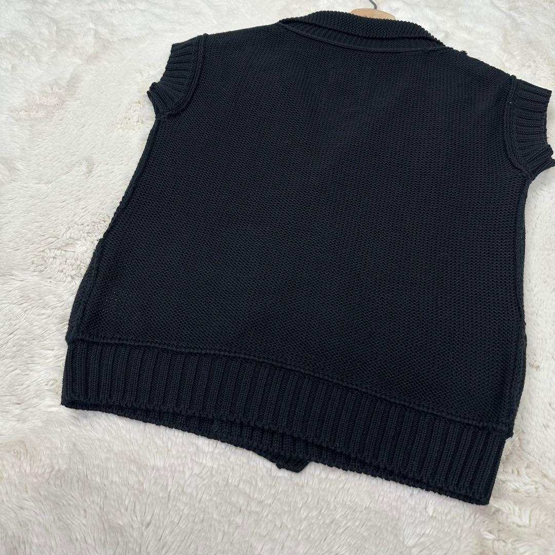 ✨美品✨リミフゥ ダブルジャケット ニット ベスト ブラック S