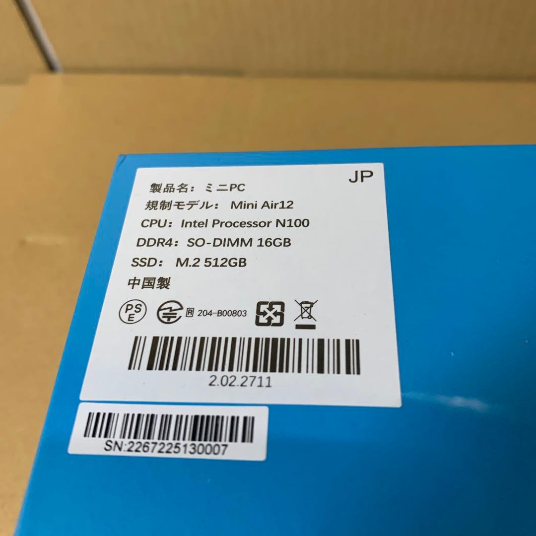 新品未開封　GEEKOM ミニ n100 Air12 PC 16GB+512GB