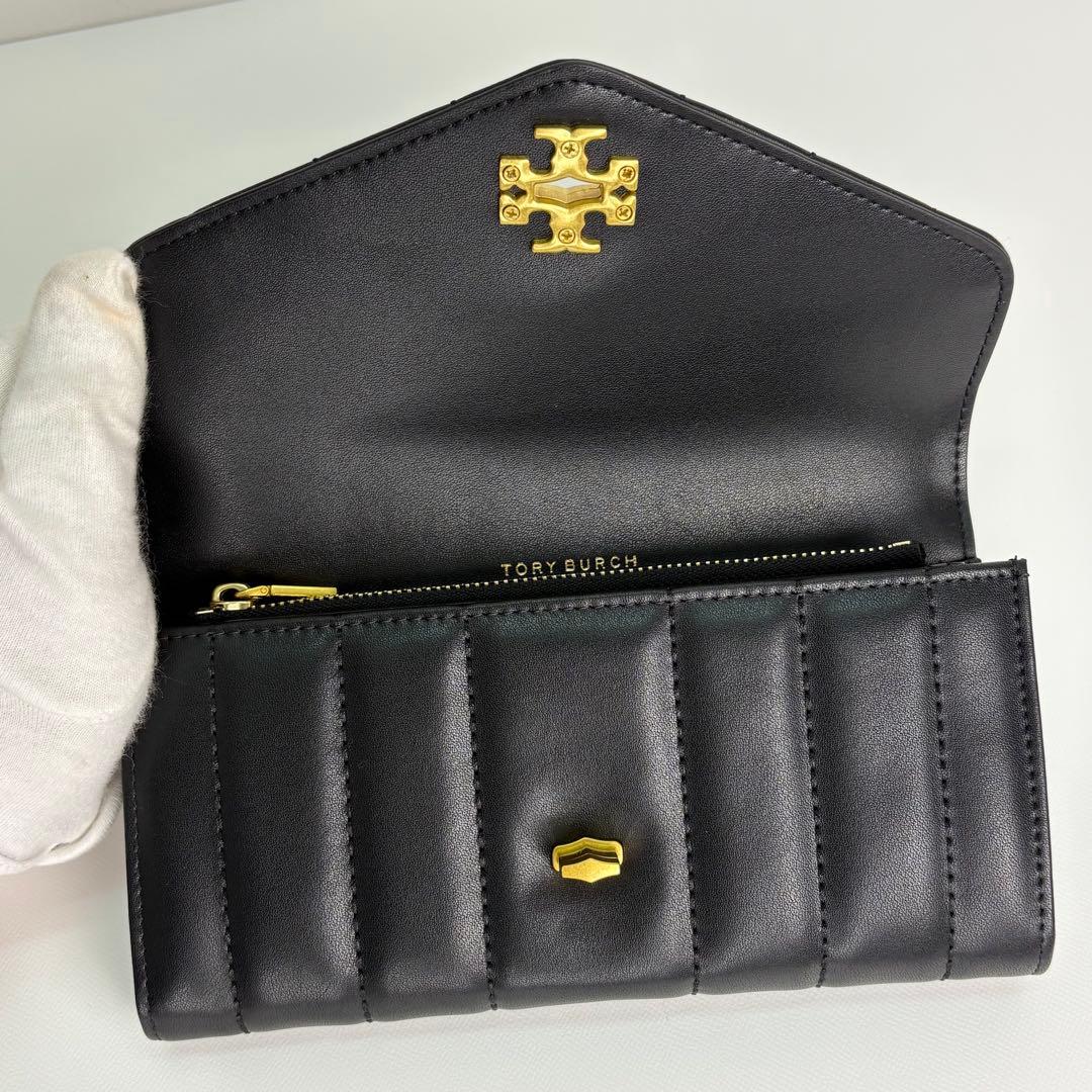 【箱付き】 Tory Burch キラ ターンロック 長財布 ブラック