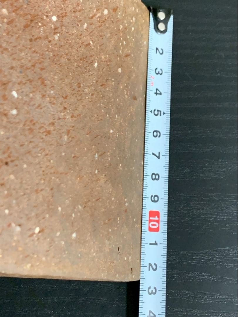 信楽焼 創作花器 富士山型 三角形陶器花器 木製台座付き