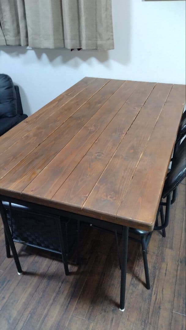 木製ダイニングテーブル ダークブラウン