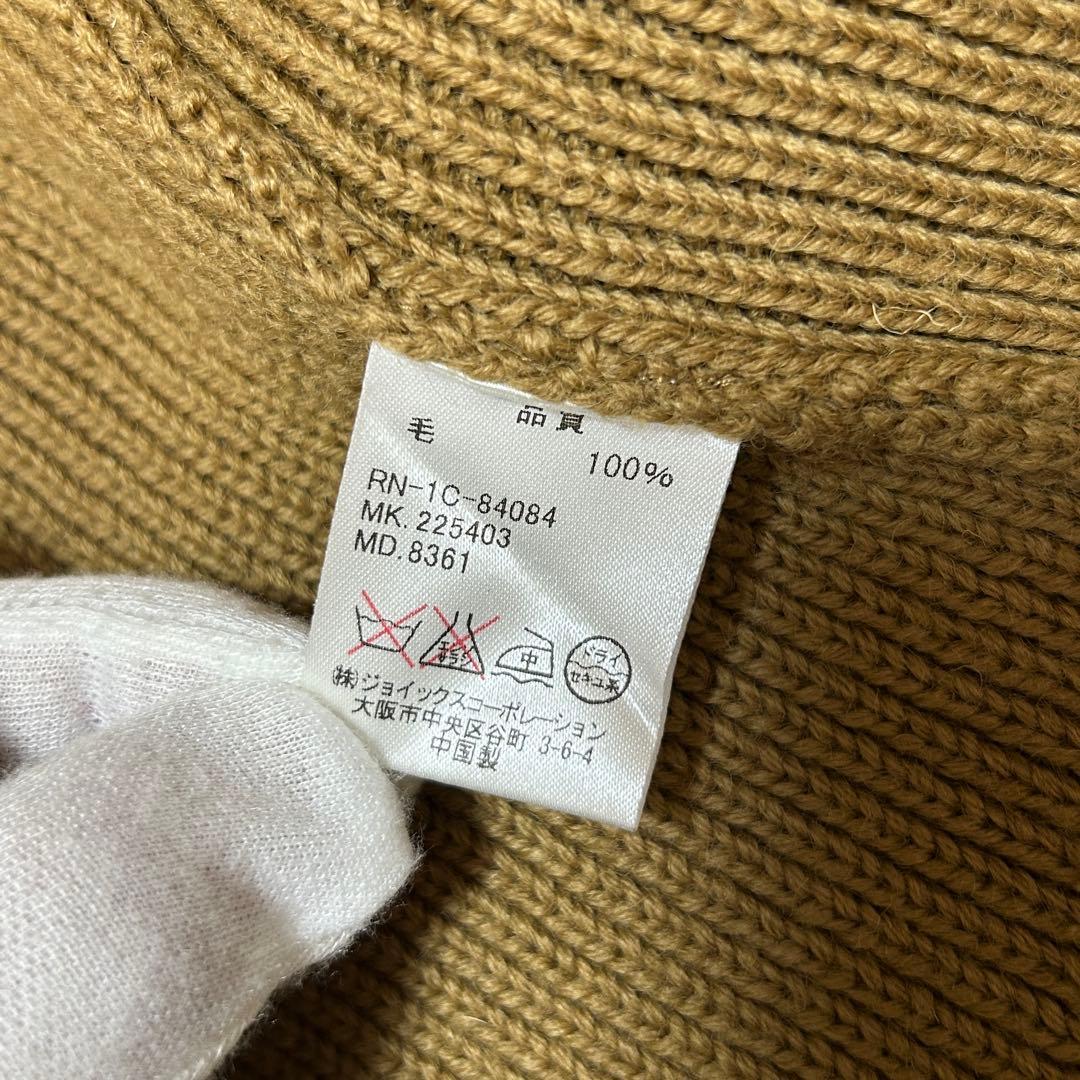 【極美品L ウール100%】ポールスミス　ニットジャケット　ローゲージ　キャメル