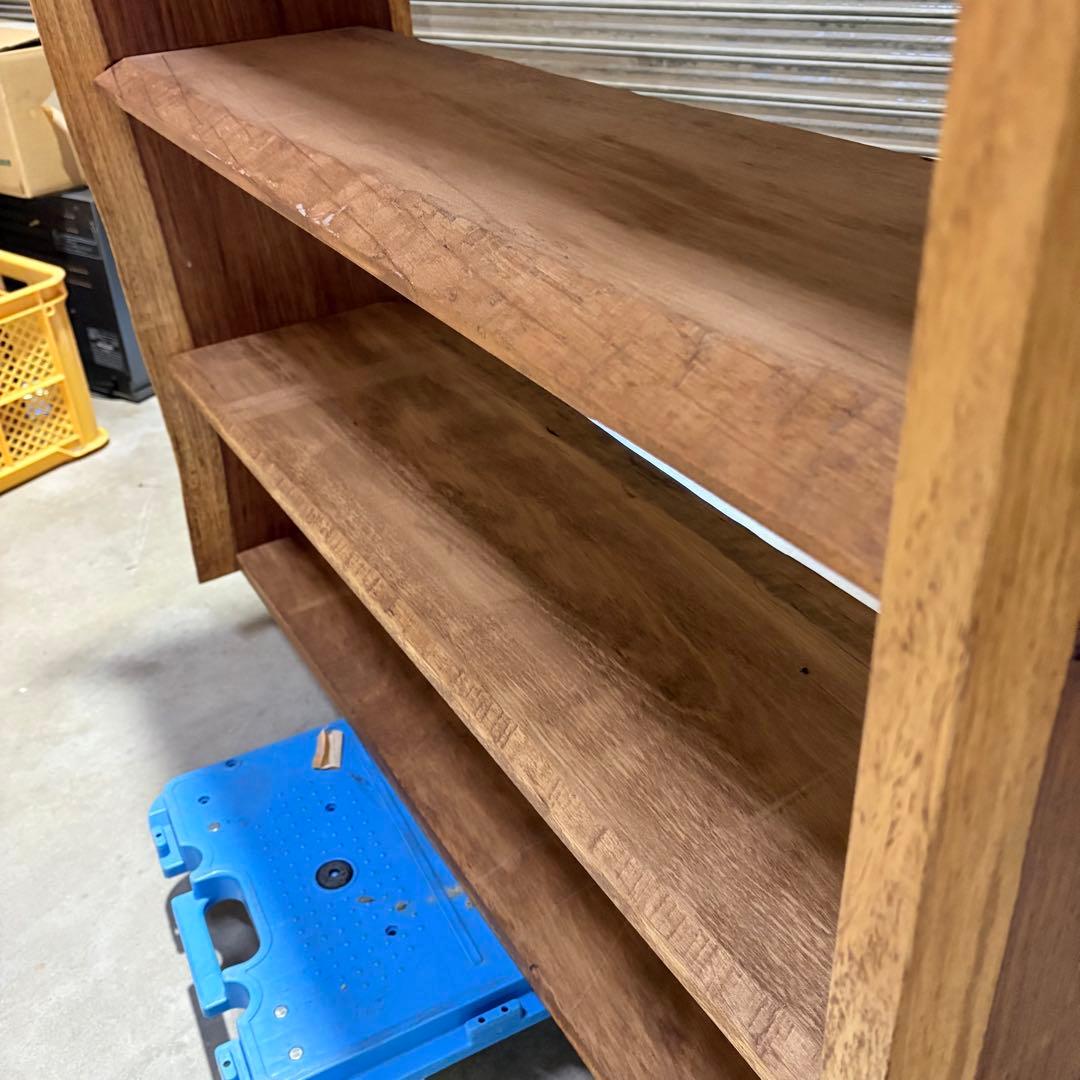 【福岡】ブビンガ Bubinga アフリカ産 高級広葉樹 本棚 アンティーク 棚