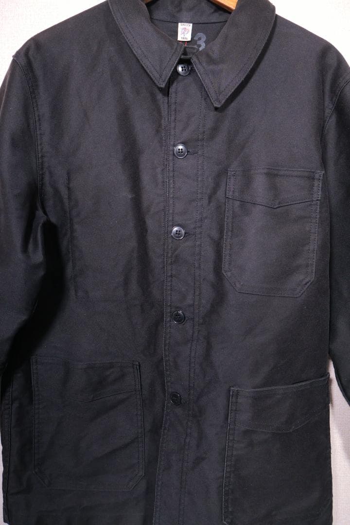 LE TRAVAILLEUR GALLICE　モールスキンカバーオール　ブラック