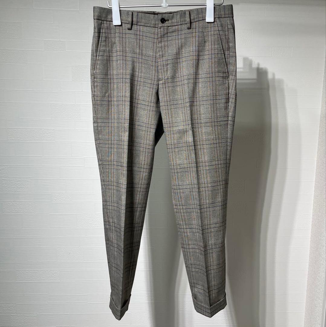 美品　ドレステリア　ストレッチ　セットアップスーツ　グレンチェック