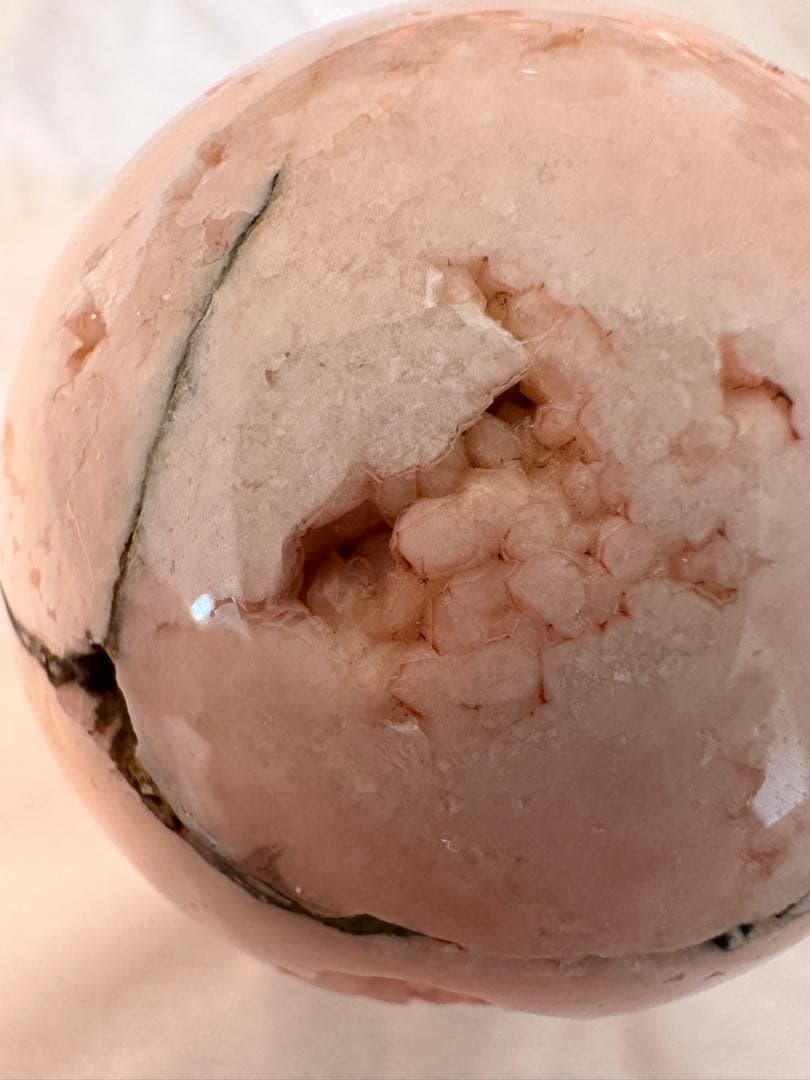 ピンクアメジスト　アメジスト　フラワーアゲート　ドゥルージー　スフィア