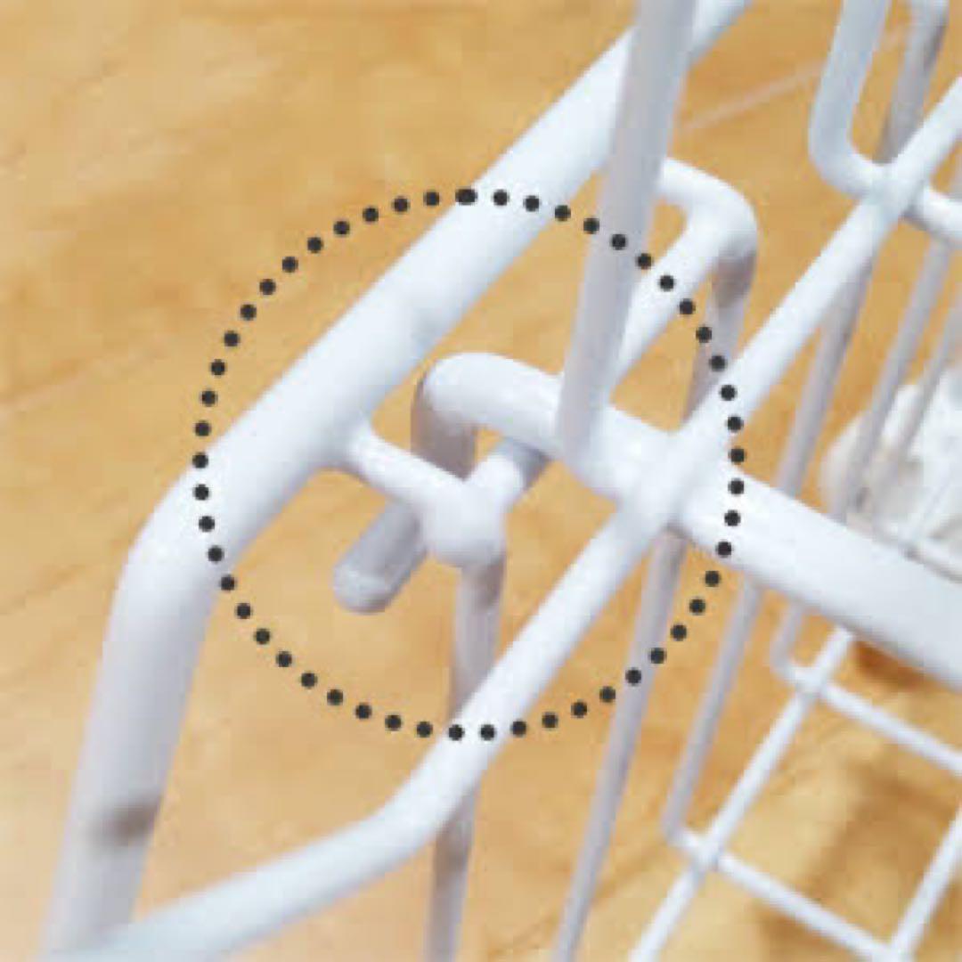 2個　36463 キッチンスタッキングバスケット　4段　白